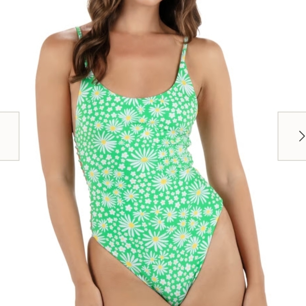 Hurley Green Floral One Piece Swimsuit